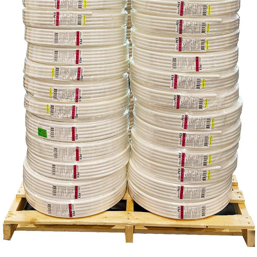 1/2 in. x 100 ft. White PEX-B Pipe-Pallet of 48-Coils (4,800 ft. Total) price history on PriceWatchPro