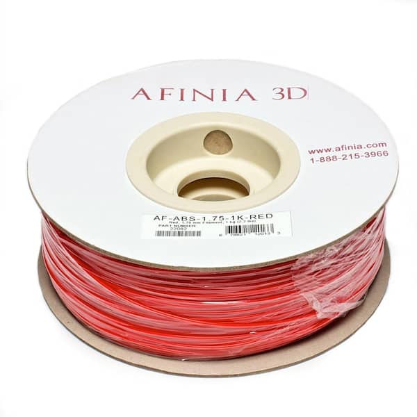 AFINIA Value-Line 1.75 mm Red ABS Plastic 3D Printer Filament (1kg)