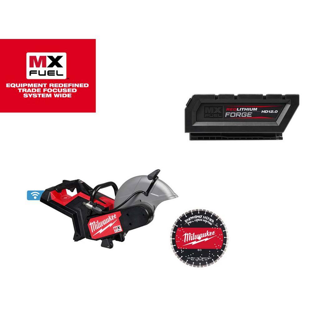 Milwaukee MX FUEL 72V Lithium-Ion 14 in. Cordless Cut-Off Saw w/RAPIDSTOP Brake and HD 12.0 Battery