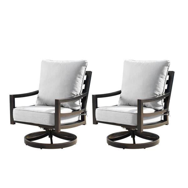 Oakland Living Modern Antique Copper Swivel Rocking Aluminum Outdoor Lounge Chair With Gray Cushions 2 Pack Hdhudson 2chair Ac The Home Depot Oakland Living Modern Antique Copper, Aluminum Outdoor Rocking Chairs Set Of 2
