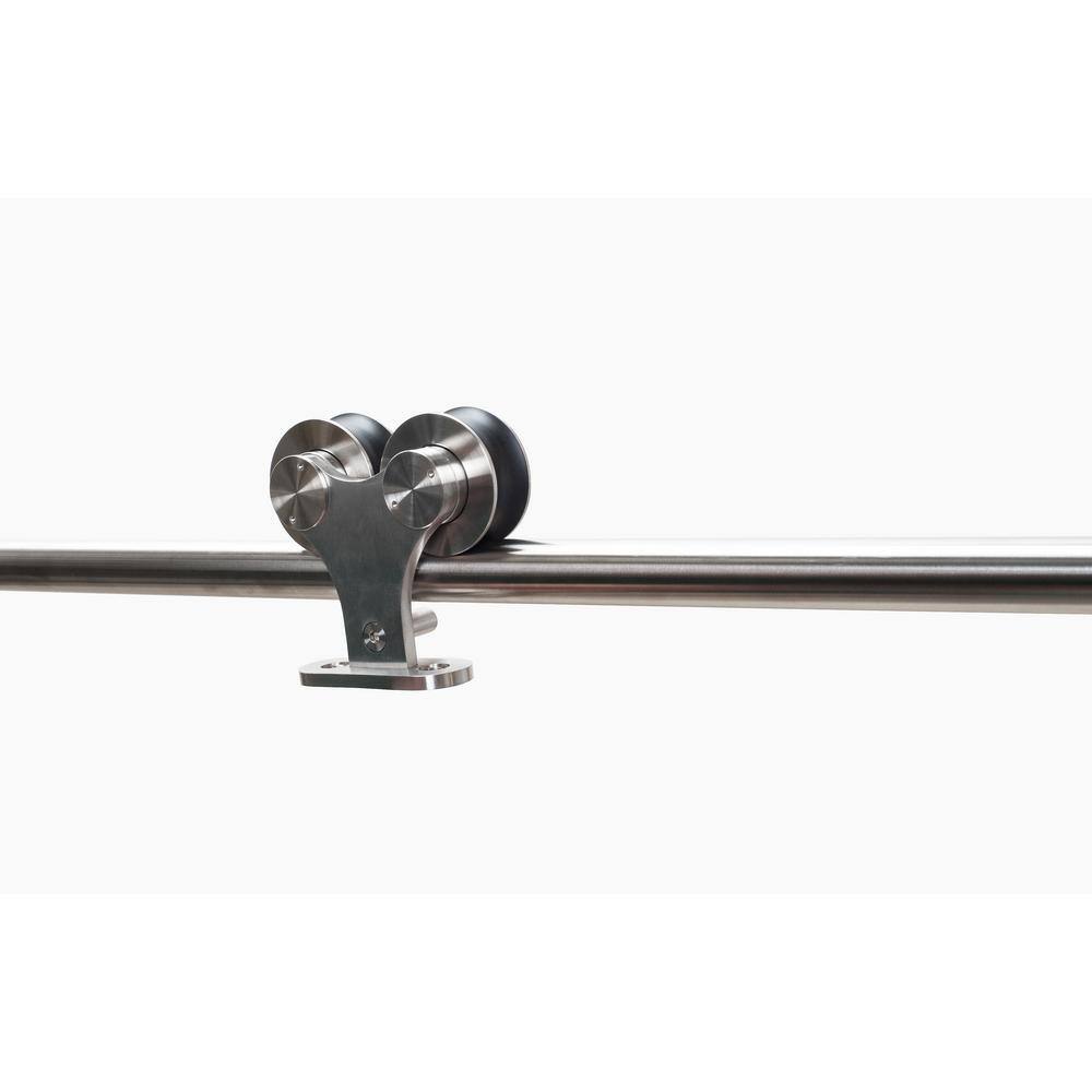 Solid Steel Sliding Barn Door Hardware Kit, 80-inch
