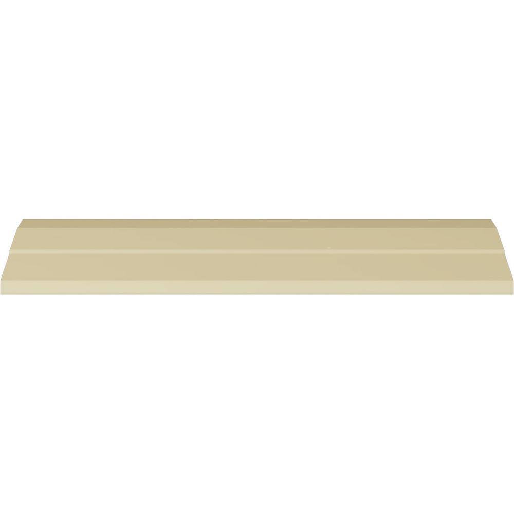Primed White Polyurethane Geometric Crown Moulding Sample, 12" Length