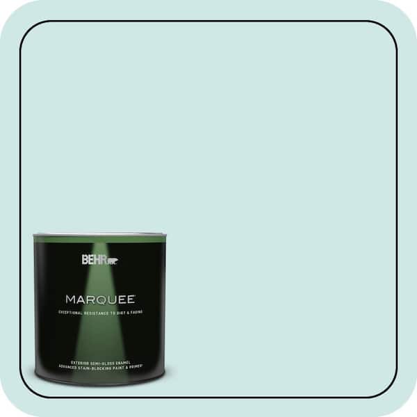 BEHR MARQUEE 1 qt. Home Decorators Collection #HDC-WR14-5 Icicle Mint Semi-Gloss Enamel Exterior Paint & Primer