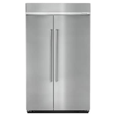 30 cu. ft. Built-In Side by Side Refrigerator in Stainless Steel