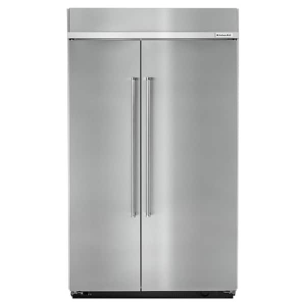 KitchenAid 30 cu. ft. Built-In Side by Side Refrigerator in Stainless Steel