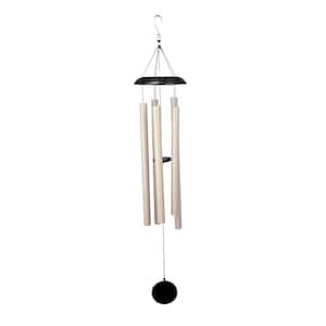 51 in. Metal Chime Canopy Tuned Black Cream