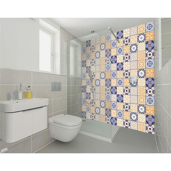 Amelia Yellow 7 in. x 7 in. Vinyl Peel and Stick Tile (8.17 sq. ft./Pack)