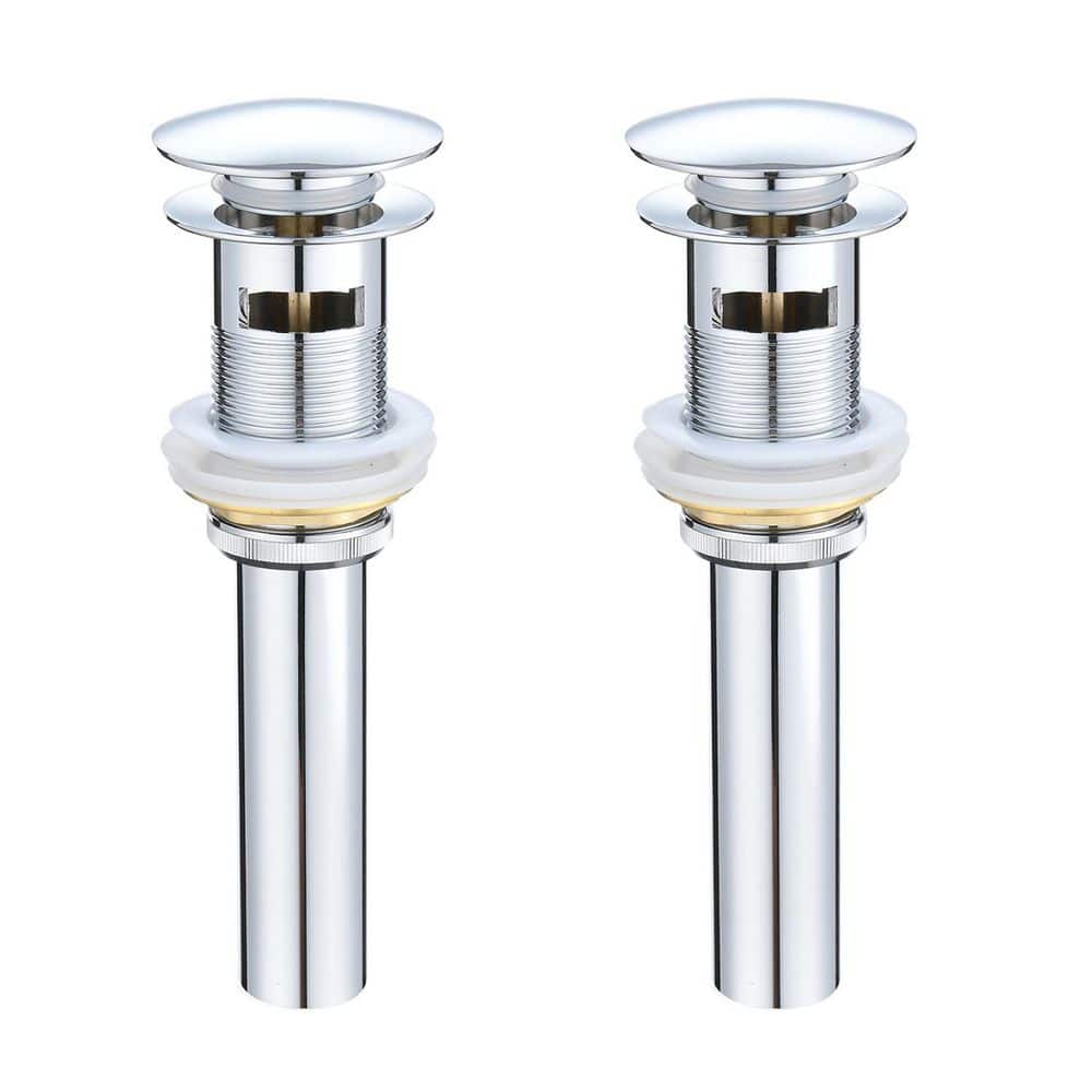 2 Pieces Bathroom Sink Drain with Overflow, Vessel Sink Lavatory Vanity Pop Up Drain Stopper, Chrome price history on PriceWatchPro