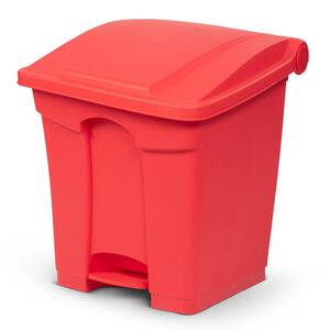 8 Gal. Red Fire Retardant Step-On Trash Can