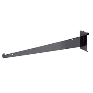 14 in. Black Shelf Bracket for Glass Shelving (Pack of 48)