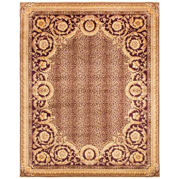 Florence 9 ft. x 12 ft. Purple Animal Print Area Rug