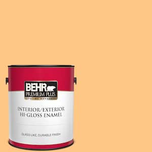 1 gal. #P240-4 Mango Tango Hi-Gloss Enamel Interior/Exterior Paint