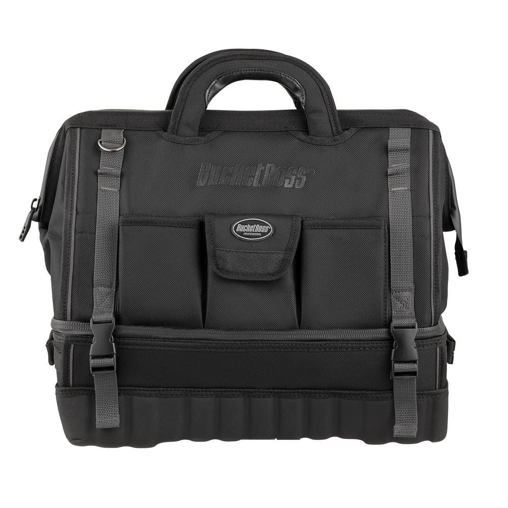 Bucket Boss Black Polyester 18-Inch Double-Wall Tool Bag