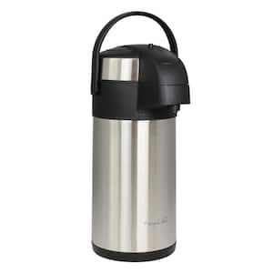 12 Cup Silver Stainless Steel Vacuum Body Pump Cap Air Pot