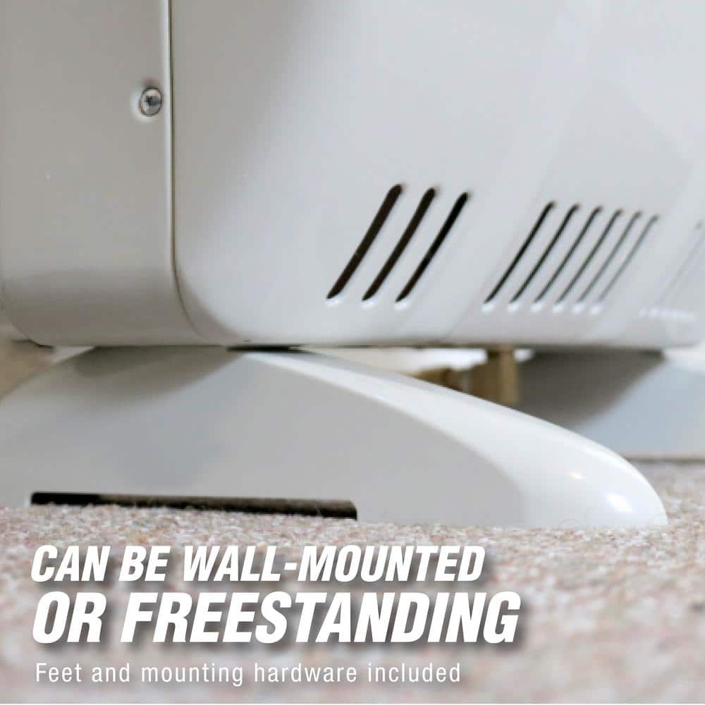 White and Black Propane Convection Heater with Thermostat