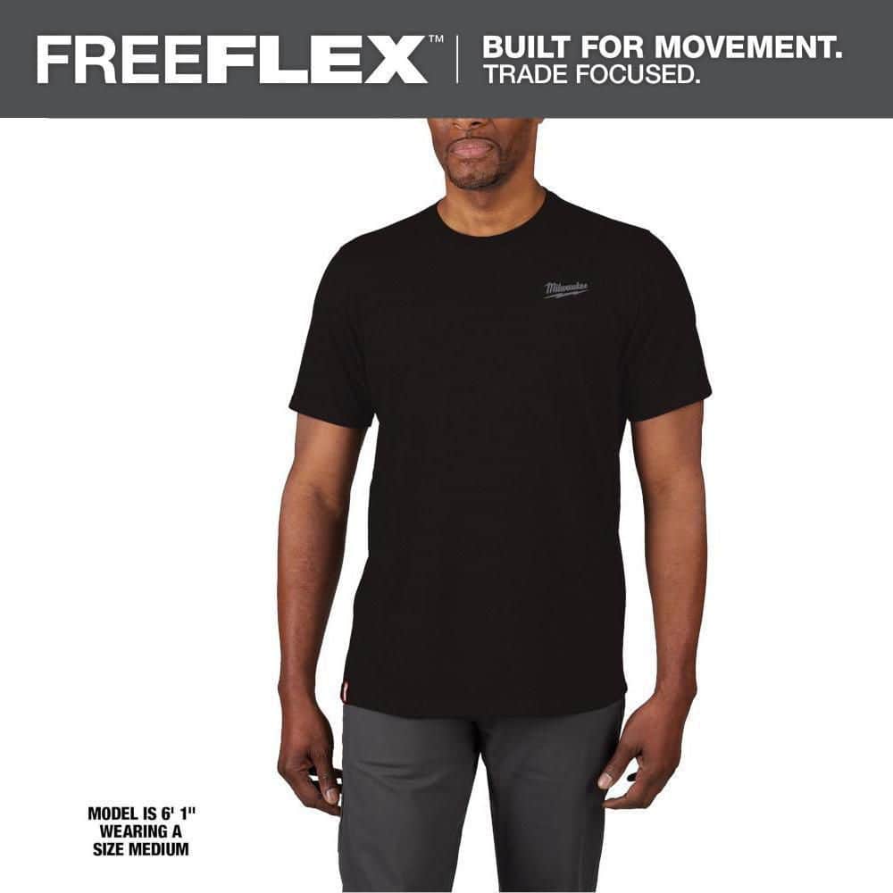 Men's Small Black Cotton/Polyester Short-Sleeve Hybrid Work T-Shirt price history on PriceWatchPro