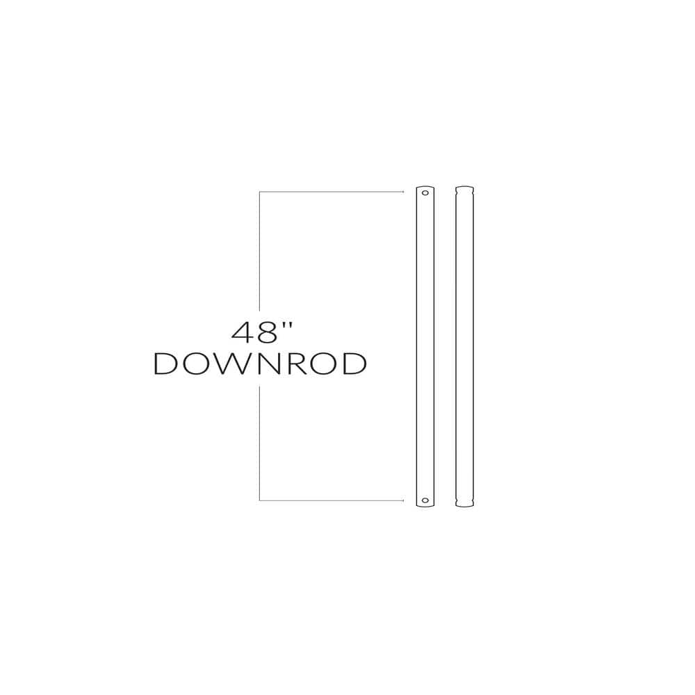 48 in. Brushed Pewter Extension Downrod, 1/2 in. Inside Diameter