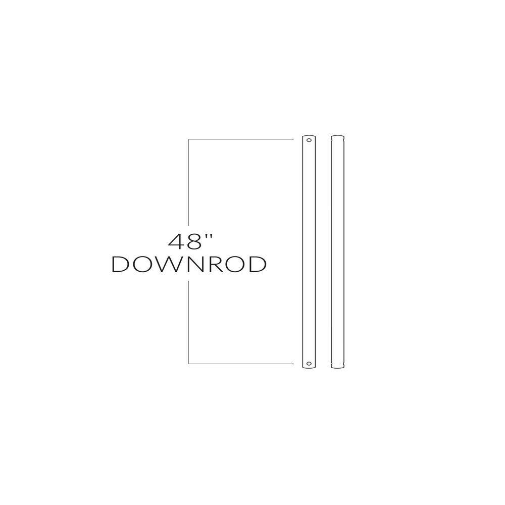 Generation Lighting 48 in. Polished Nickel Extension Downrod, 1/2 in