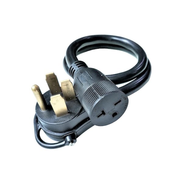 50 Amp Male 30 Female Extension Cord Power Plug Adapter 3 to 4 Prong Generator for sale online 