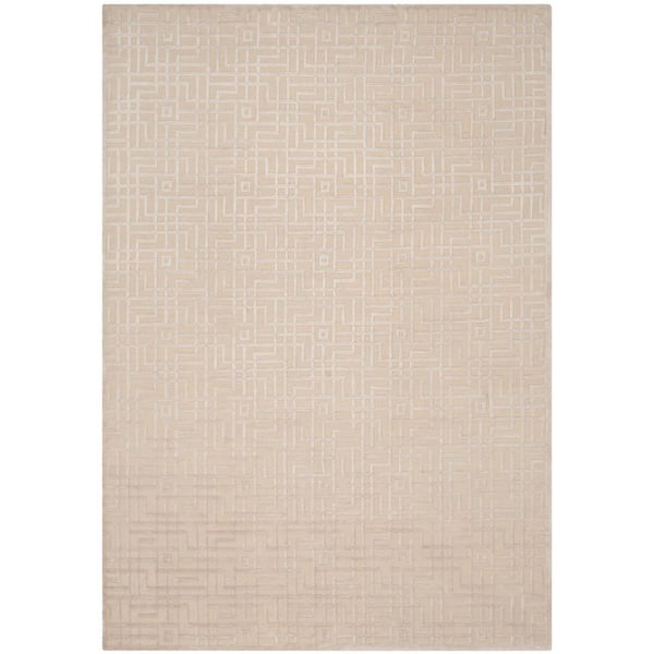 Tibetan 8 ft. x 10 ft. Pearl Geometric Maze Area Rug