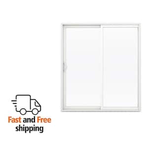 JELD-WEN V-2500 72 in. x 80 in. White Vinyl Right-Hand Sliding