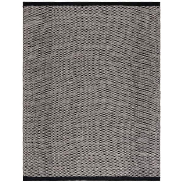 Vermont 9 ft. x 12 ft. Black Marle Solid Area Rug