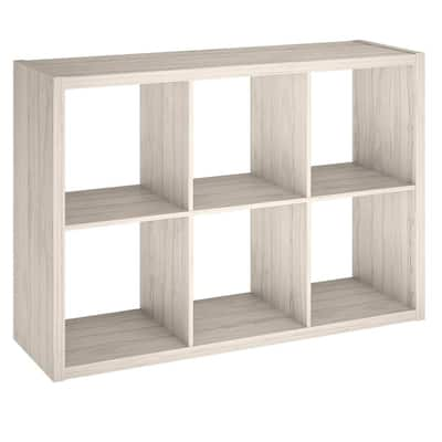 ClosetMaid 44 in. H x 30 in. W x 14 in. D Black Walnut Wood Look 6-Cube Storage  Organizer 4109 - The Home Depot