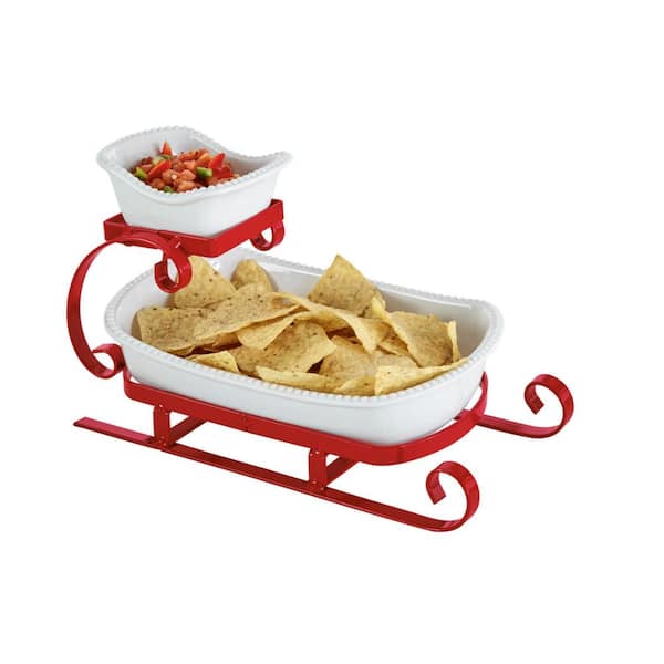 Oster Christmas Party Snack Serving Trays Electric Cheese Dip