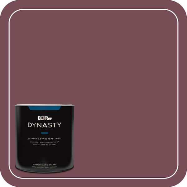 BEHR DYNASTY 1 qt. #MQ1-01 Rule Breaker One-Coat Hide Satin Enamel Interior Stain-Blocking Paint & Primer