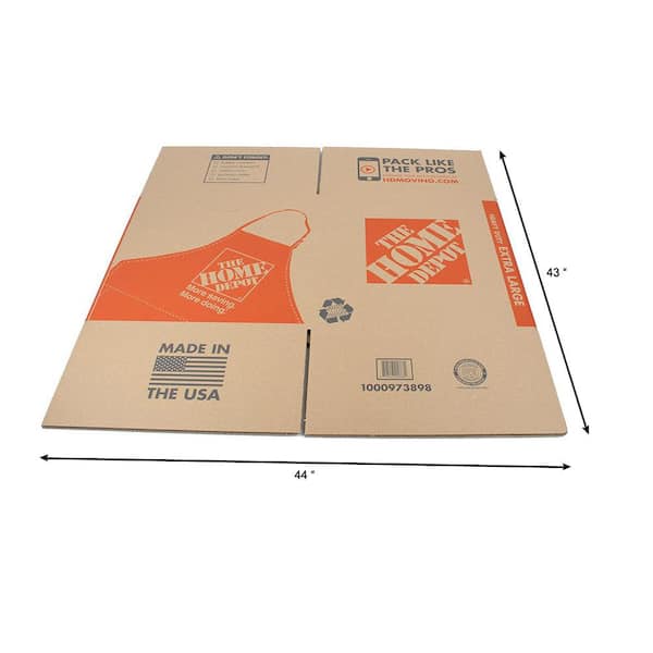 The Home Depot 21 in. L x 15 in. W x 16 in. D Heavy-Duty Medium Moving Box  with Handles HDMBX - The Home Depot