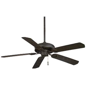 Sundowner 54 in. Indoor/Outdoor Black Iron with Aged Iron Ceiling Fan