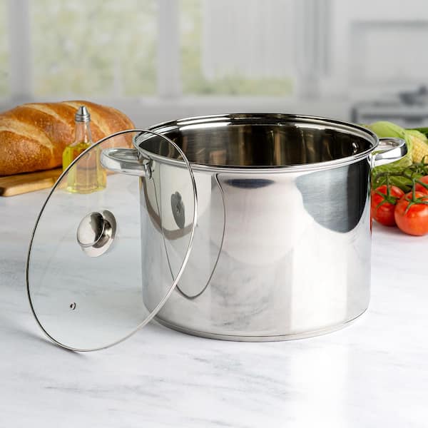 Ecolution Pure Intentions Stainless Steel 1-Quart Saucepan with Glass Lid