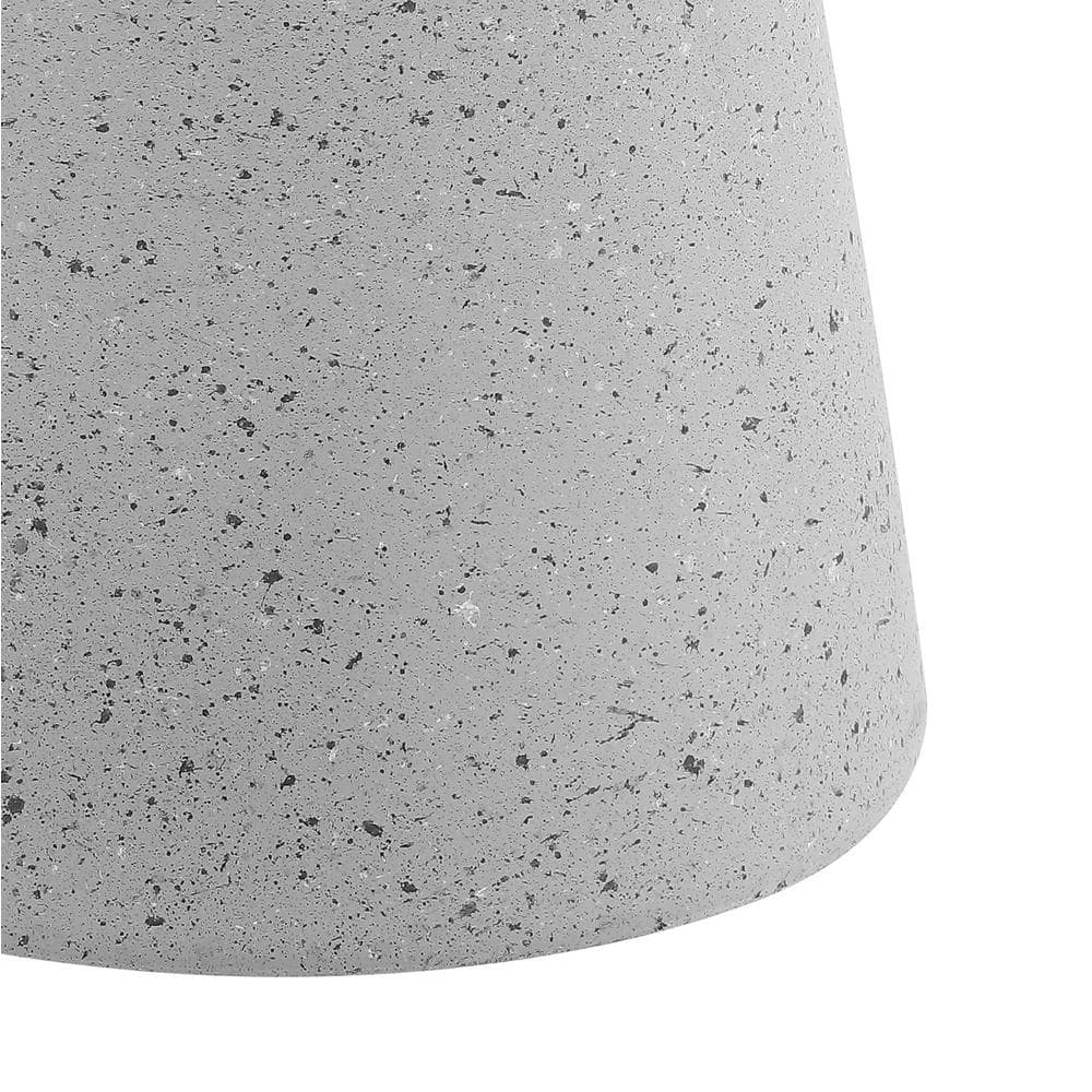 Hollie 18" Gray Terrazzo Minimalist Drum Accent Table