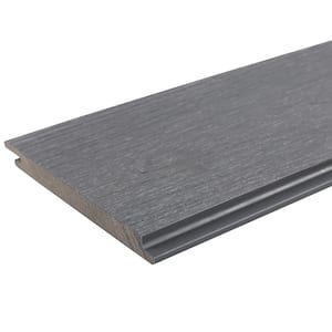 All Weather System 0.5 in. x 5.5 in. x 1 ft. Westminster Gray Composite Siding Sample Board