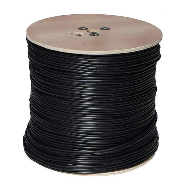 SPT 1000 ft. Black RG59 Coaxial Cable with Power Cable