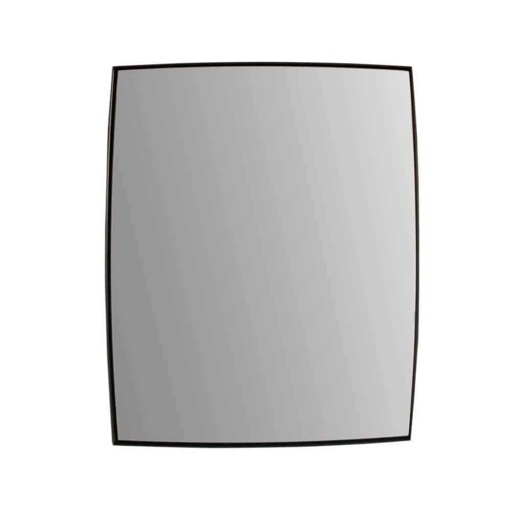 Matte Black Rectangular Steel Bathroom Vanity Mirror