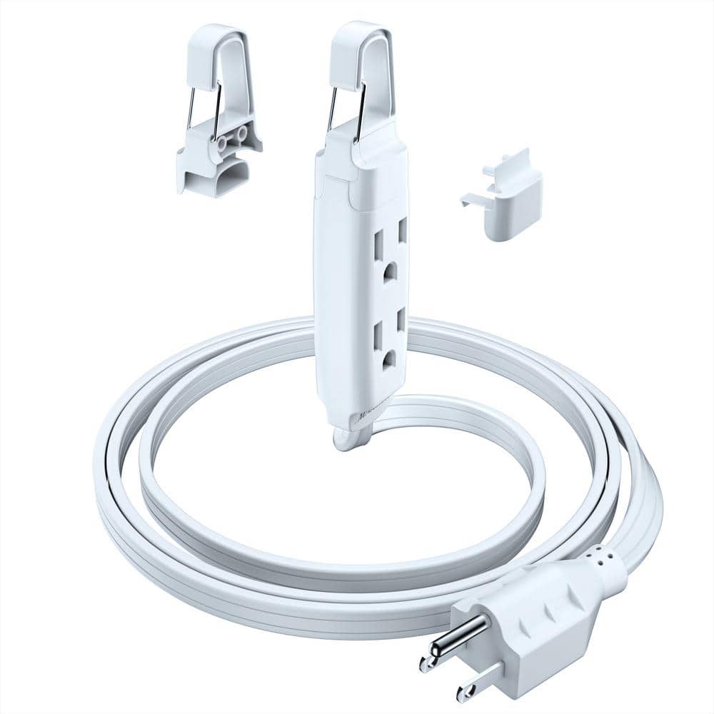 3 ft. 16/3 Light Duty Indoor Extension Cord with Hook 3-Outlet, 13 Amps, White price history on PriceWatchPro