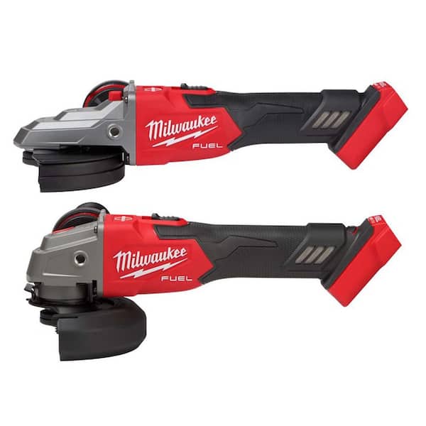 M18 FUEL 18V Lith-Ion Brushless Cordless 5 in. Flathead Braking Grinder w/ Slide Switch Lock-On w/ M18 Grinder