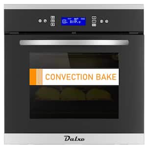 24 in. Single Electric Wall Oven With Convection in Black