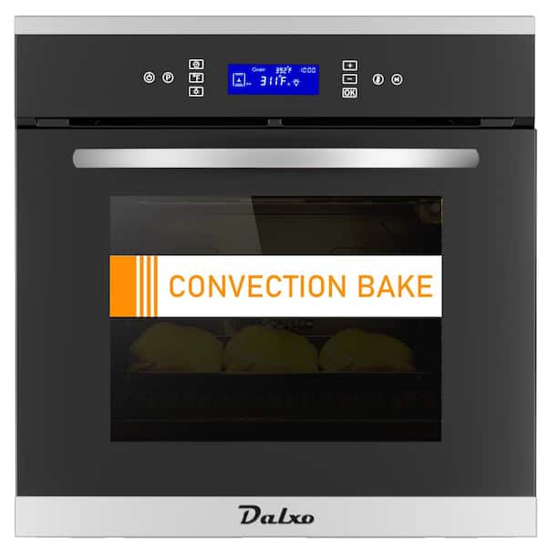 Dalxo 24 in. Single Electric Wall Oven With Convection in Black