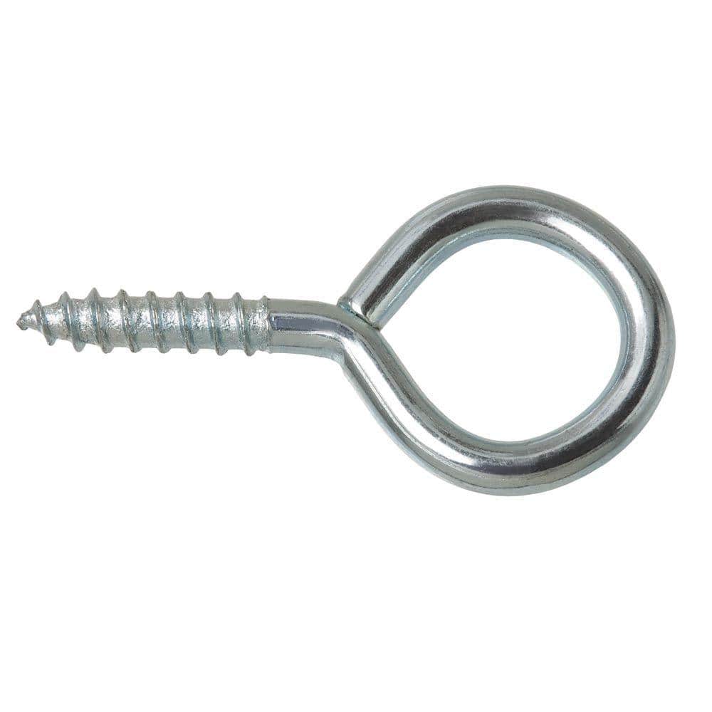 Miniature Screw Eye Hooks Rhodium Plated Metal 5/16 Inch Long 