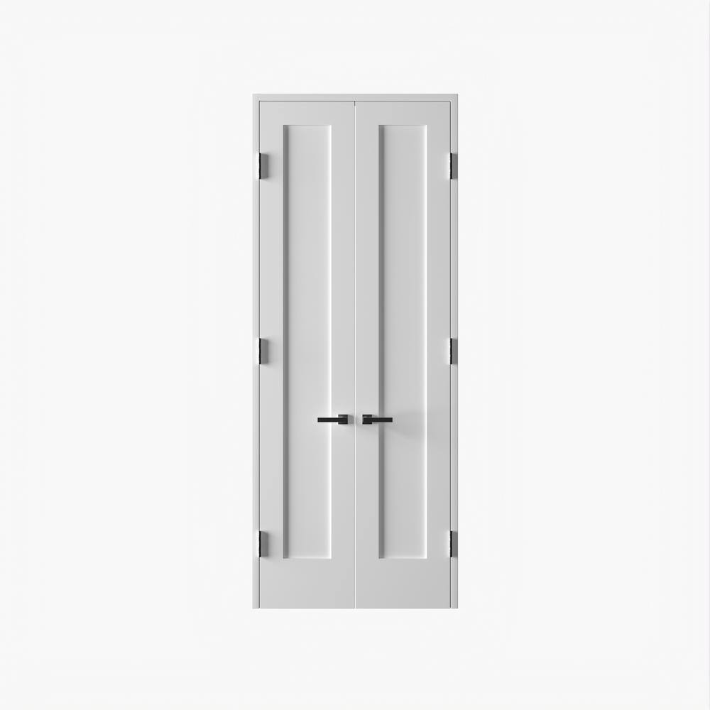 RESO 36 In. x 96 In.Bi-Parting Solid Core Primed White Composite