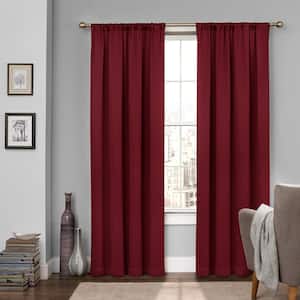 Sangria Rod Pocket Blackout Curtain - 52 in. W x 95 in. L