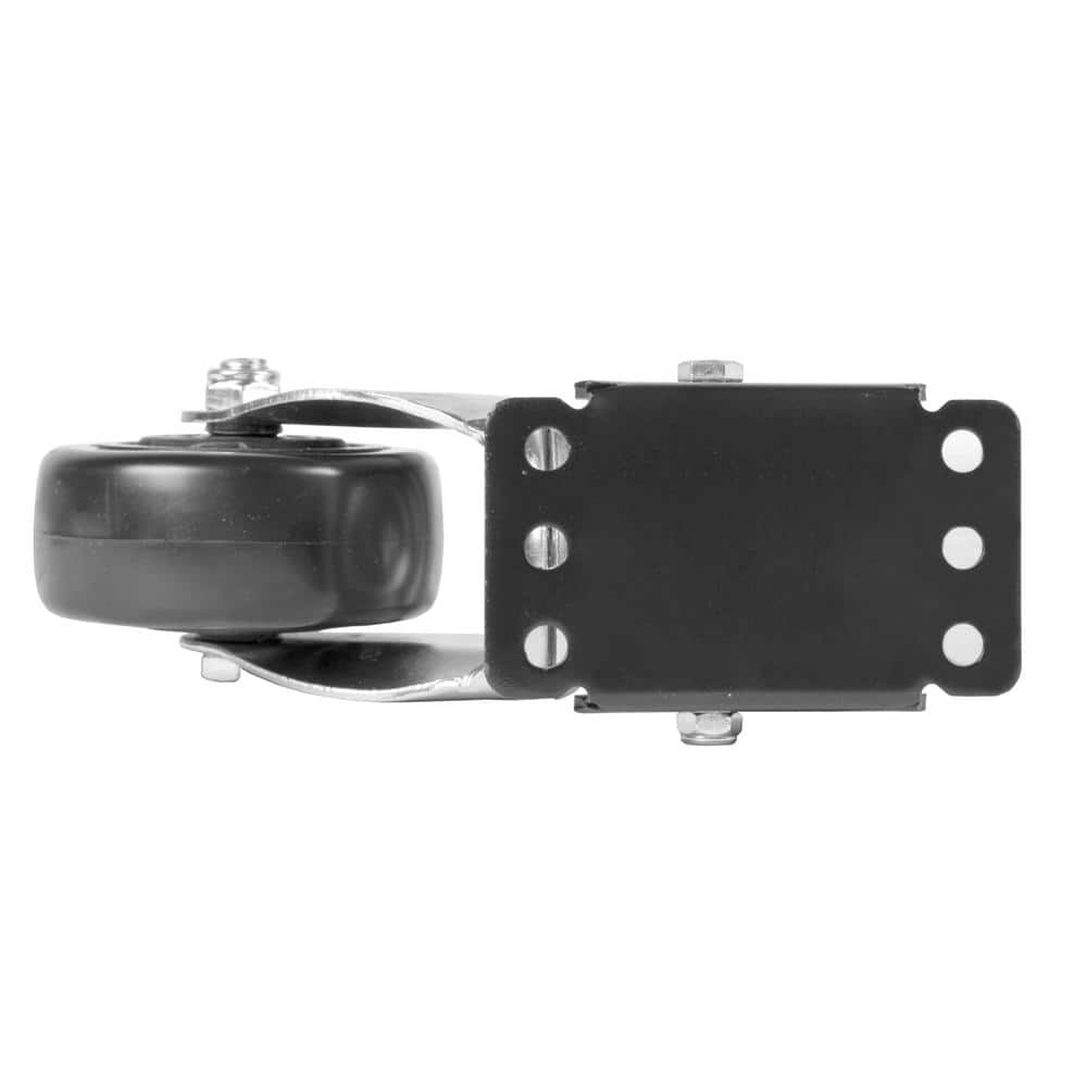 2.5-Inch Black and Silver Steel Workbench Casters