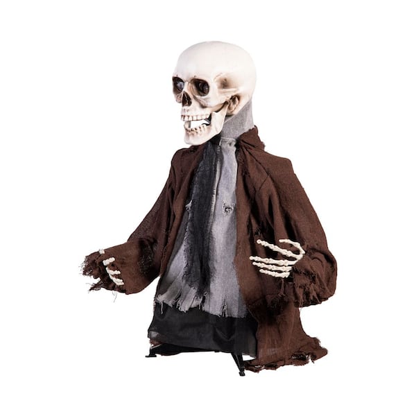 28 in. Groundbreaker Zombie with Lights & Sound Garden Statue