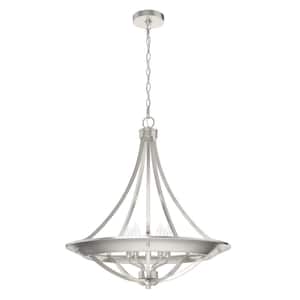 Perch Point 4-Light Brushed Nickel Candlestick Pendant Light