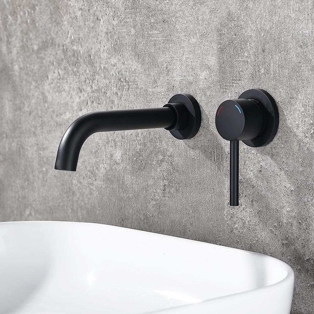 AIMADI Single Handle Wall Mounted Bathroom Faucet with Swivel Spout
