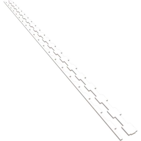 Ekena Millwork Midland 94 in. H x 0.375 in. W Slatwall Panels in PVC 30-Pack