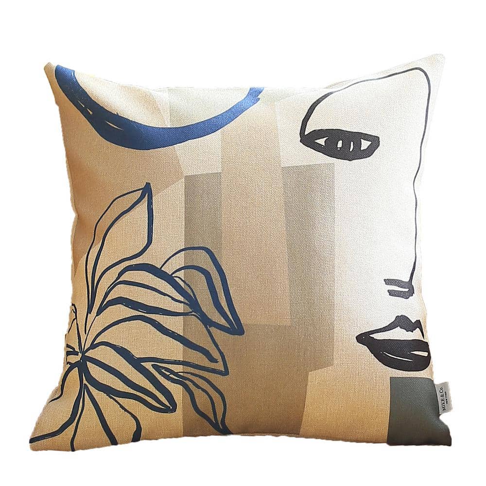 Boho-Chic Multicolor Abstract Jacquard 18" Square Pillow Cover