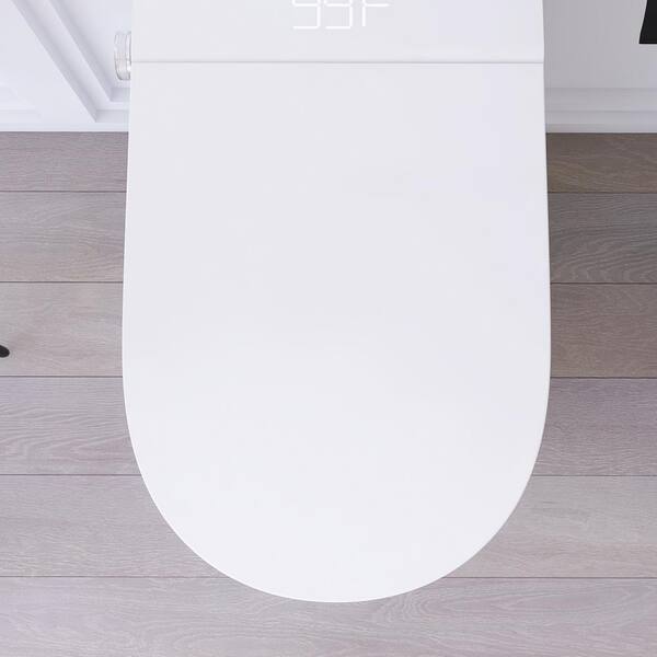 JimsMaison Elongated Smart Bidet Toilet with Instant Seat Heating, Night Light, and Auto Flushing